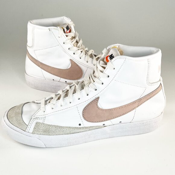 Nike Shoes - Nike Blazer Mid '77 Sneakers Shoes White Tan Women 8